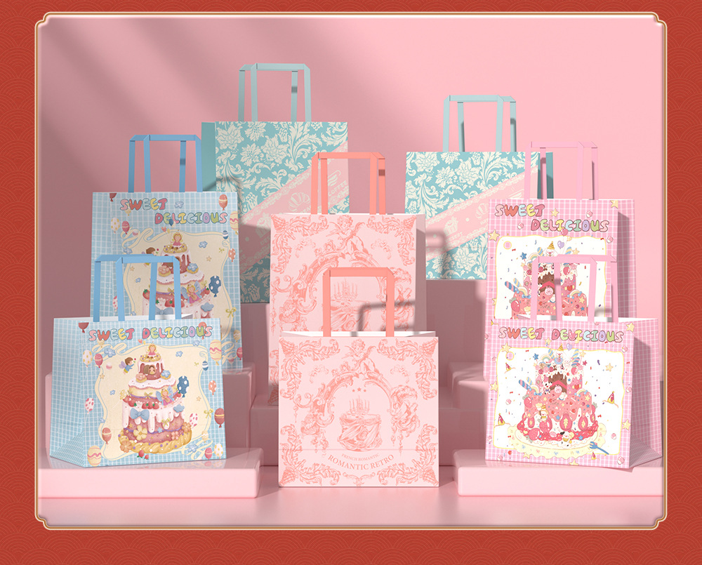 新年礼品袋印logo教师节伴手礼物袋春节牛皮纸袋龙年红色手提袋详情20