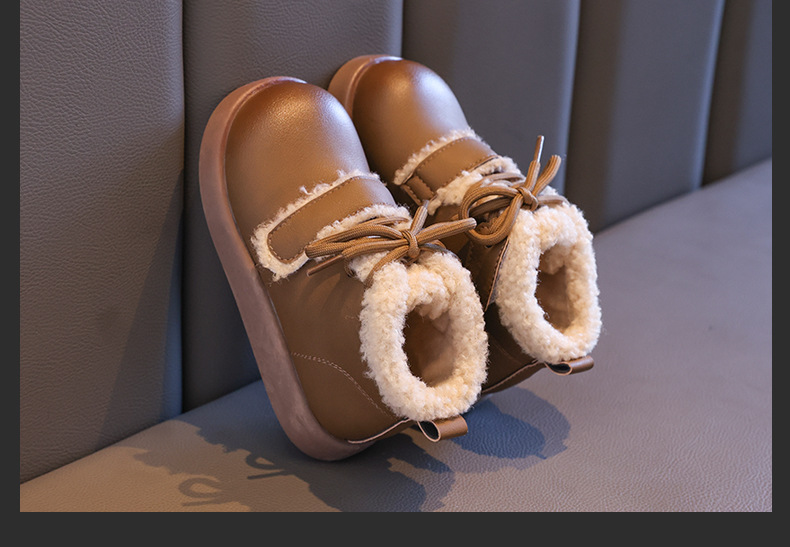 女童短筒棉靴2024冬新款中大童宝宝防滑加绒加厚棉鞋儿童保暖短靴详情16
