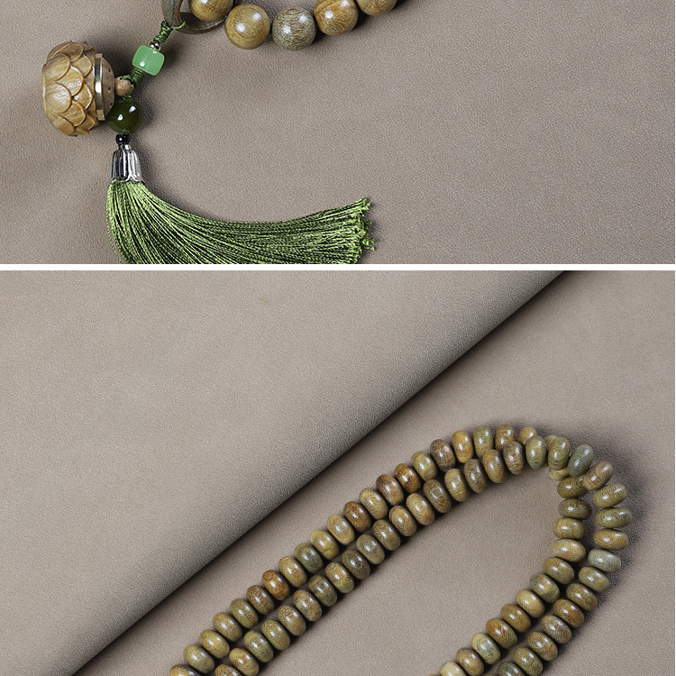 Argentine green sandalwood bracelet, submerged old material sandalwood wood Buddhist prayer beads bracelet for men and women, 108 prayer beads bracelet manufacturer pic 12