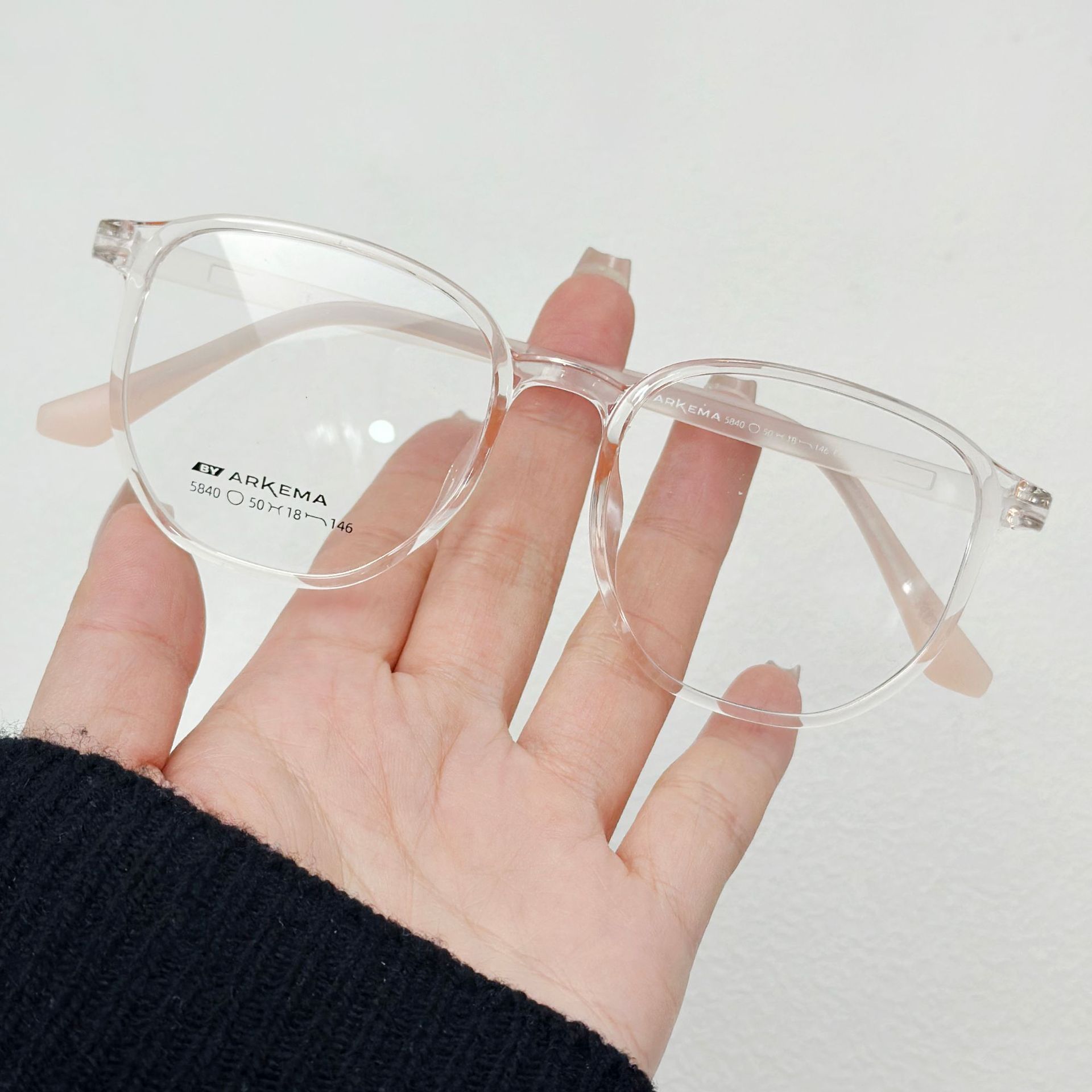 批发时尚阿科玛近视镜框透明眼镜框素颜圆形近视镜丹阳近视眼镜架详情14