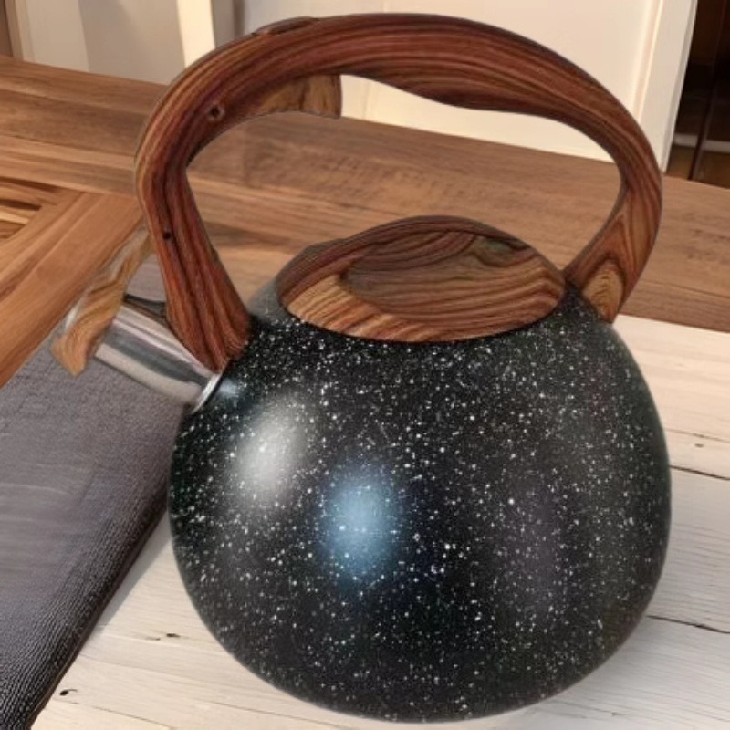 Stainless steel whistling kettle, 3-liter stainless steel whistling kettle, induction cooker, large-capacity kettle for boiling water pic 1