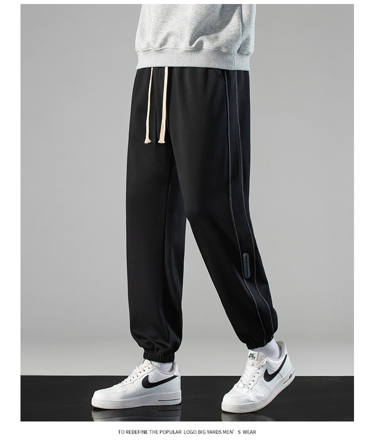 厂家直销2024秋冬新款潮流男士运动卫裤宽松束脚裤详情5