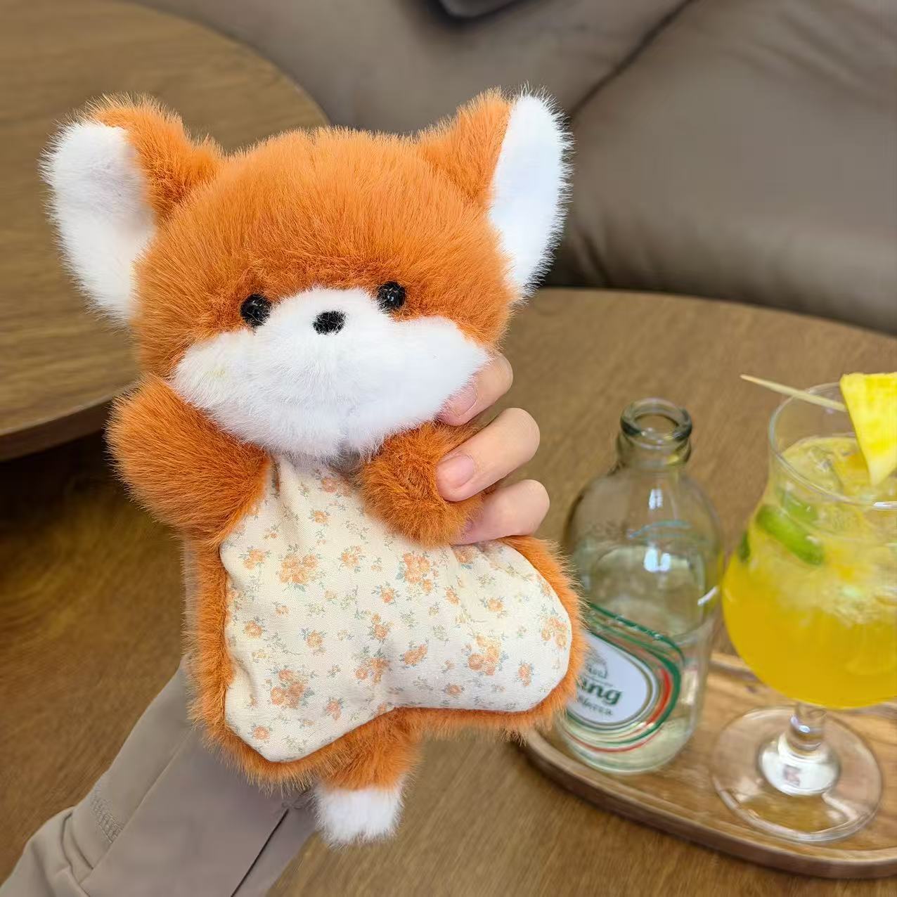 Little bean bag, soothing little fox doll table companion, plush toy, cute doll pendant, heartwarming birthday gift pic 12