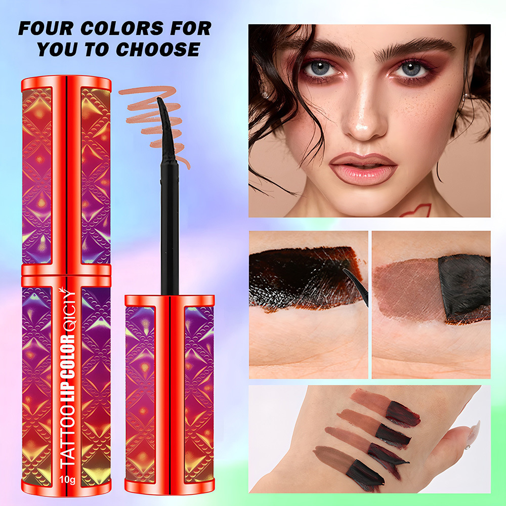【 Cross-border Exclusive 】 Wholesale of QICIY 4-color peel-off lip Gloss and non-smudging peel-off lip gloss and lip gloss pic 5