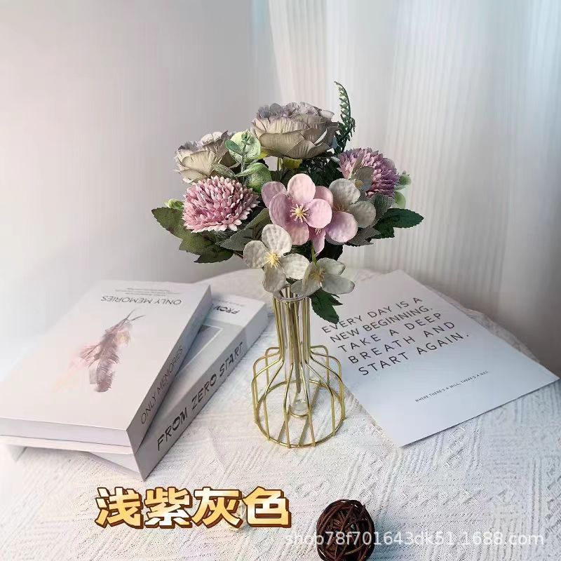 人造绢花仿真小花家居室内装饰婚庆小花把束小花茶语组合花详情4