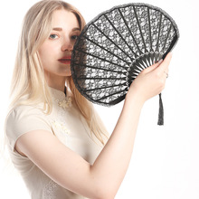 古风折扇工艺礼品扇二青日式汉服舞蹈扇子便携绢扇女扇厂家批发详情72