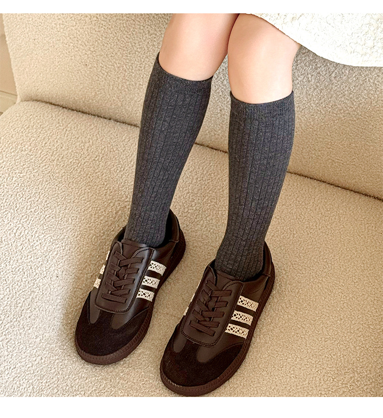 新款秋冬女童小腿袜无骨中筒袜精梳棉春秋儿童袜子长筒袜韩版纯色详情11