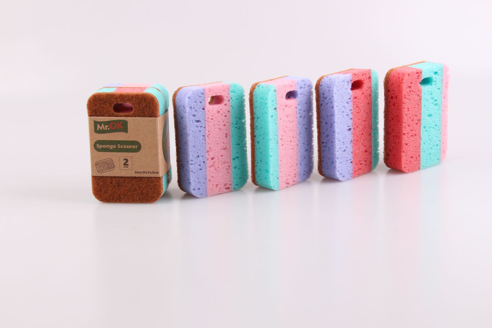 厂家批发木桨绵洗车绵双面洗碗海绵擦清洁海绵块浴缸刷钢丝球竖详情4