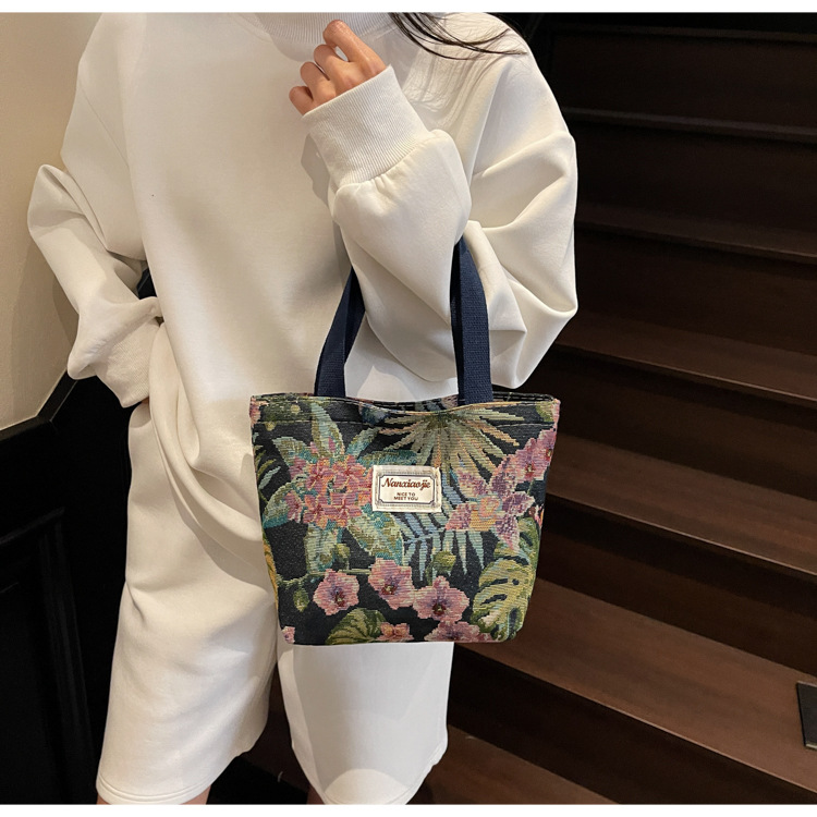 大容量国潮风帆布包包女2025新款通勤托特包女ins大学生上课单肩包详情10