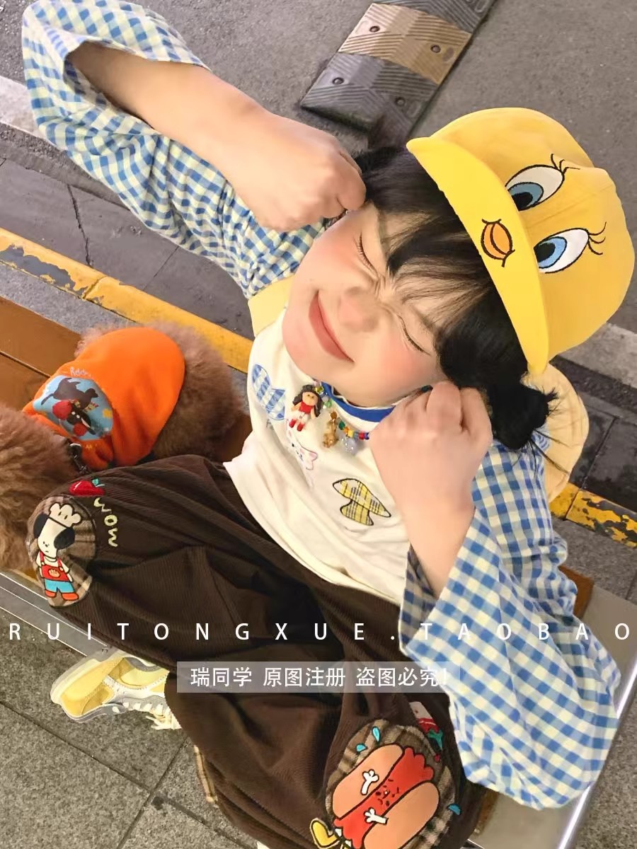 品牌【森多娜】棒球帽 鸭舌帽 韩国崔弟翠儿翻檐鸭舌帽子可爱小黄鸭刺绣翠迪棒球帽详情11