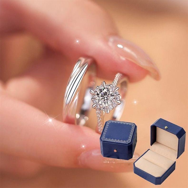 仿真假钻戒一对情侣结婚对戒活口可调节戒指求婚纱照礼仪式用道具详情14