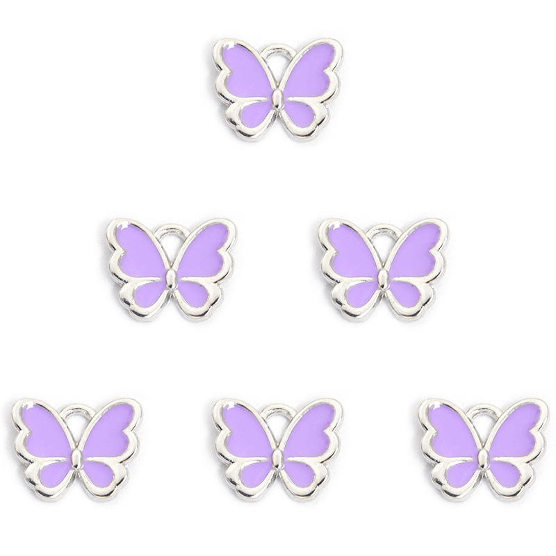 时尚炫彩蝴蝶滴油合金挂件 动物DIY饰品配件手链项链耳环吊坠配饰详情15