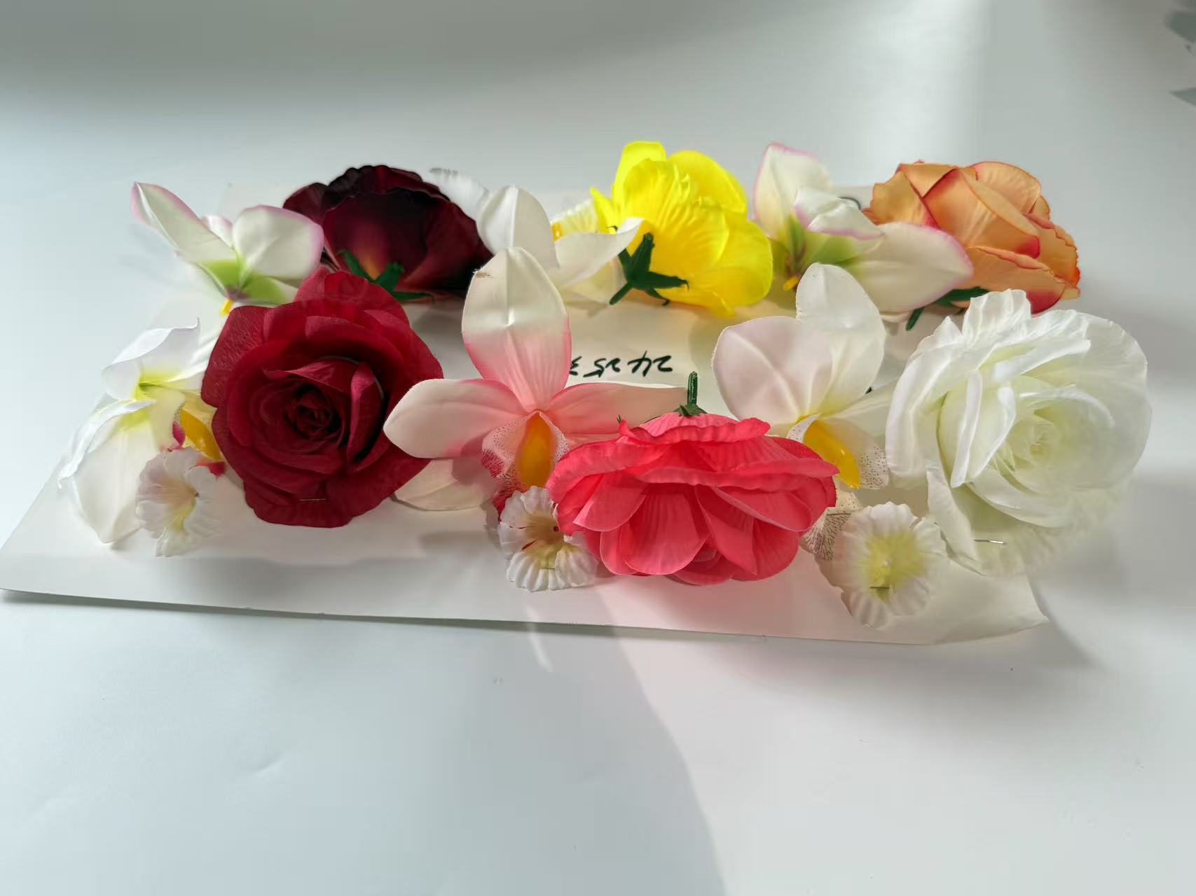 外贸跨境货源24头大把束仿真花玫瑰百合假花花束仿真花装饰摆件详情10