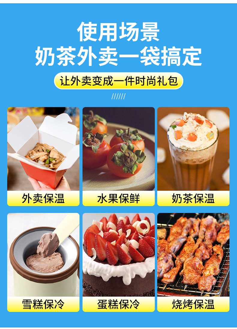 无纺布袋覆膜餐饮外卖保温袋包装袋打包手提铝箔奶茶烧烤批发定制详情17