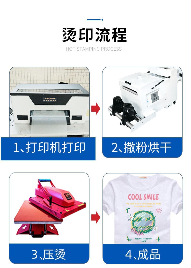 小型白墨烫画打印机个性图案diy抖粉机DTF烫画打印机工厂现货批发详情10