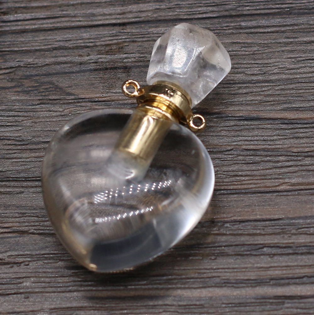 Exquisite natural semi-precious stone perfume bottles, white crystal, various shapes, DIY accessories, fashionable and exquisite wholesale production pic 90