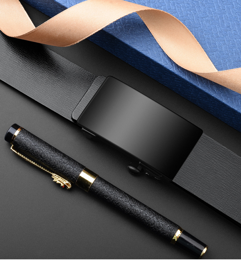 皮带男士合金自动扣内穿腰带商务休闲男士皮带牛皮裤腰带厂家批发详情15