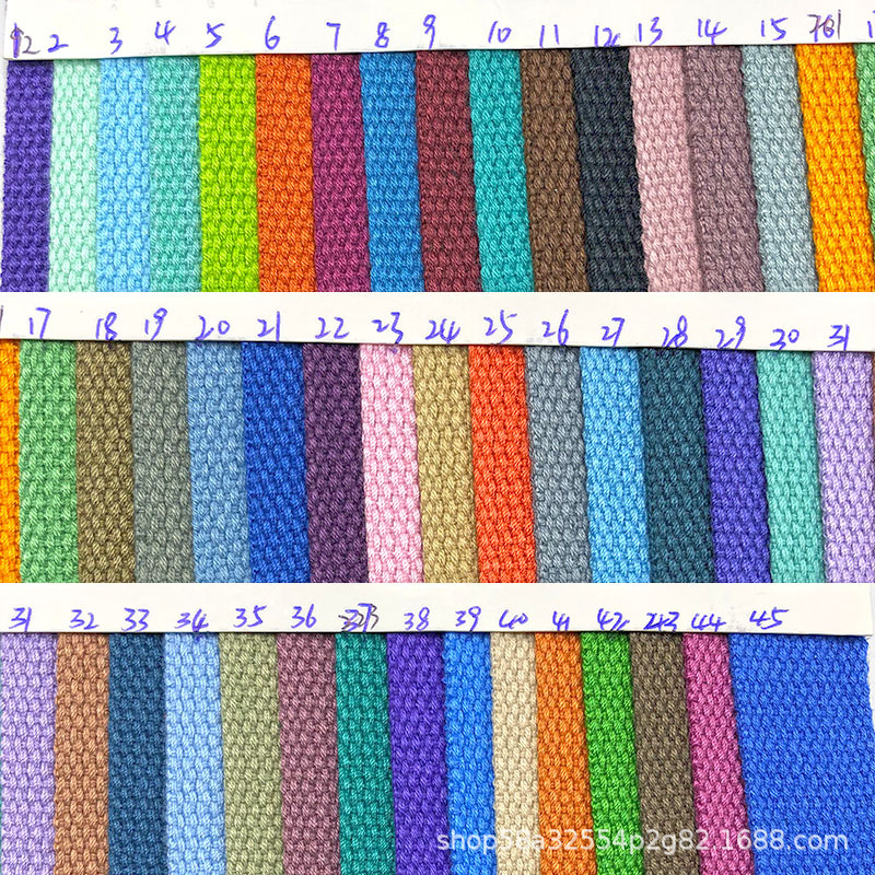 全新料丙纶PP600D幼坑纹美国纹织带现货箱书背包肩带提手切割加工详情13