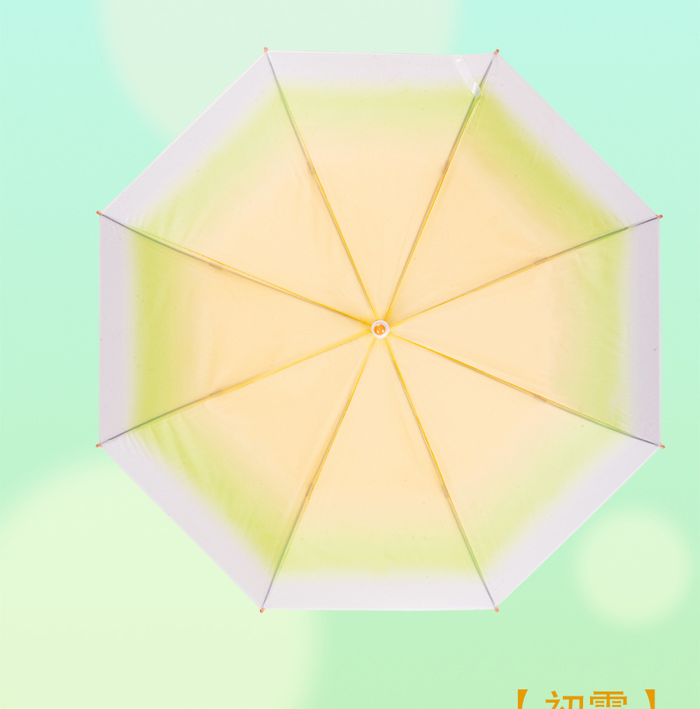 【日韩】星宝RST渐变透明伞PVC磨砂塑料雨伞成人可用长柄伞清新详情17