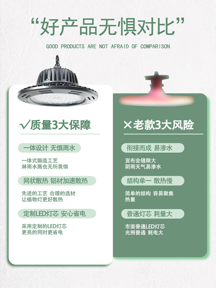 Succulent rose plant supplementary lighting lamp, sunlight-like full-spectrum green plant indoor orchid growth lamp, algae explosion lamp pic 7