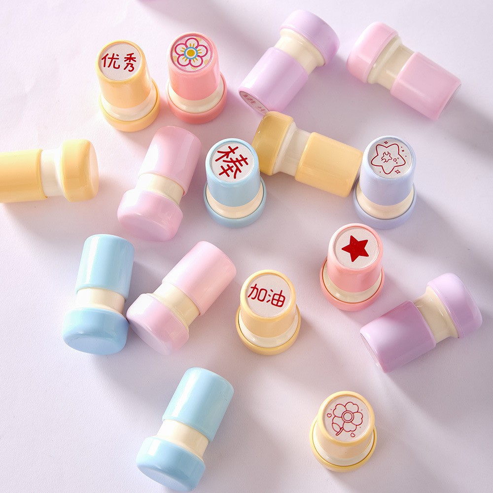 卡通嘟嘟光敏评语印章 鼓励教师幼儿园作业批改打卡奖励印章详情9