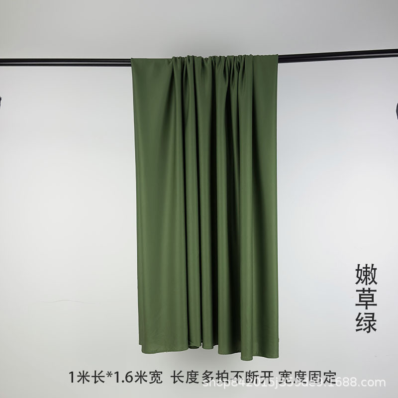 新中式全森系绿色中国风户外场景布置纱幔布幔幼儿园环创布料详情6