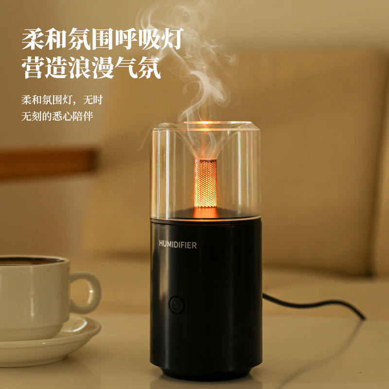 New car humidifier, car aroma diffuser, fog volume ambient light, indoor mini aroma diffuser, desktop candlelight light pic 8