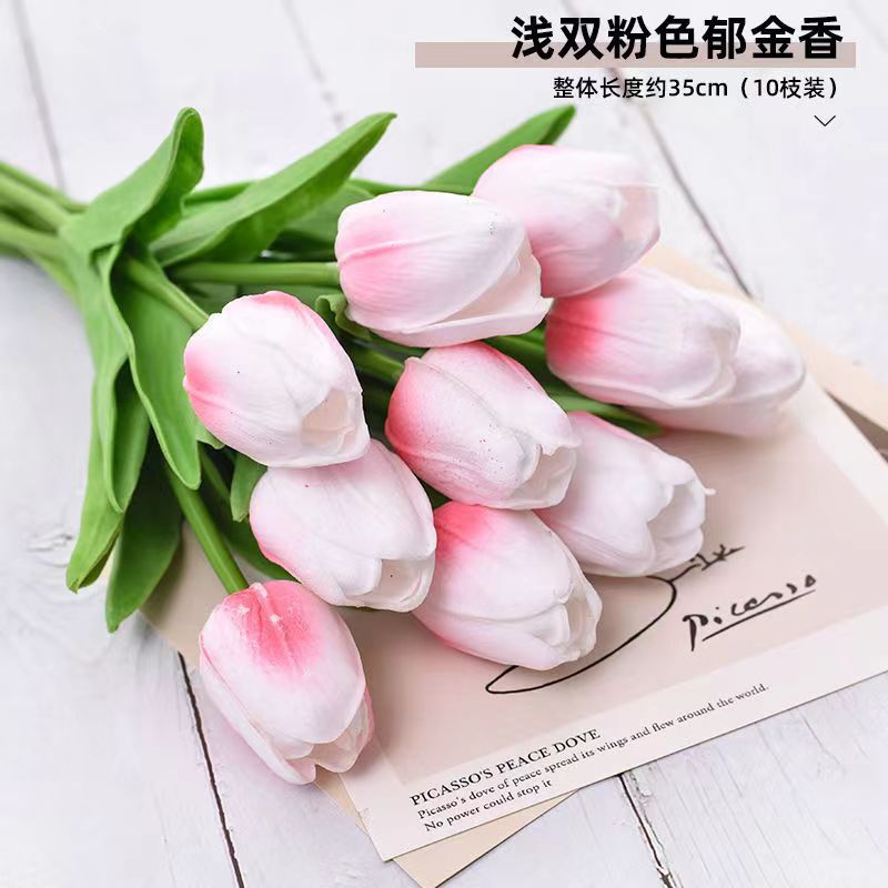 仿真郁金香鲜花ins花束婚庆客厅花摆件仿真花高级感逼真装饰假花详情12