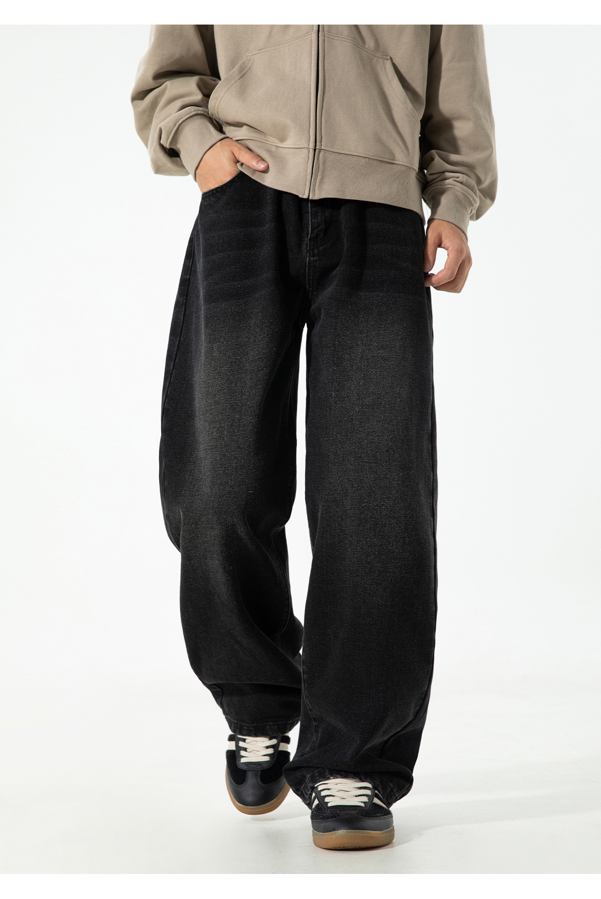 美式复古做旧水洗廓形牛仔裤男秋季新款潮牌直筒裤质感宽松长裤子详情19