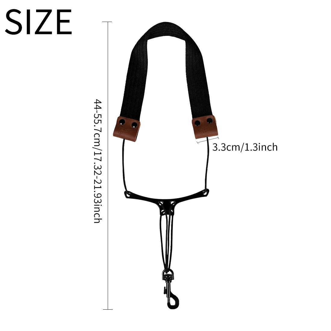 LADE萨克斯背带网格织带皮革背带萨克斯脖带儿童成人管乐挂脖带详情2