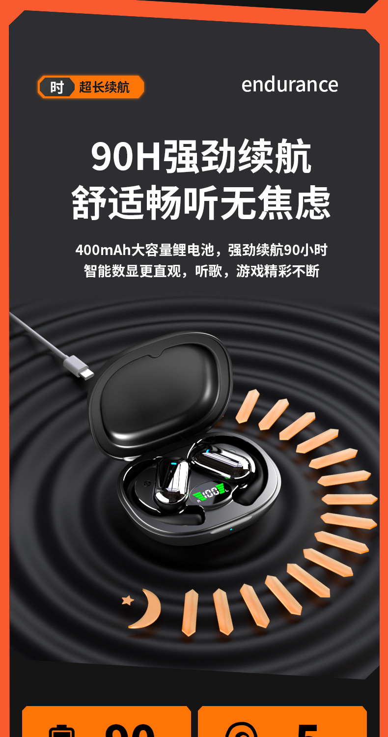 Open Bluetooth headphones, no pain after long-term use during exercise, AI intelligent translation headphones, brand new Bluetooth 5.4 pic 13