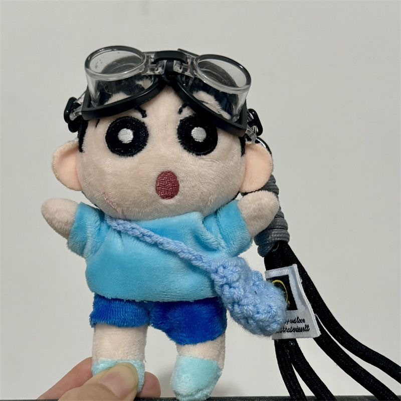 爆款卡通可爱蜡笔小新挂件毛绒玩偶变装公仔挂饰ins风书包钥匙扣详情9