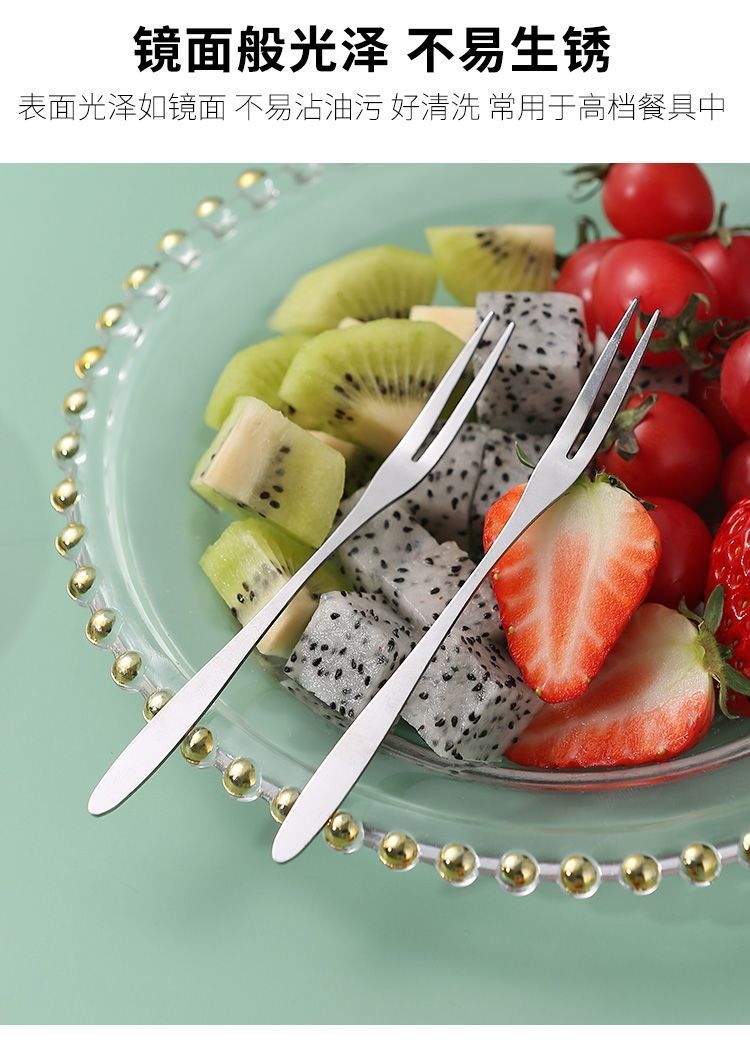 Internet-famous fruit forks, household thickened fruit salad forks, small forks, jelly wholesale, disposable fruit forks pic 6