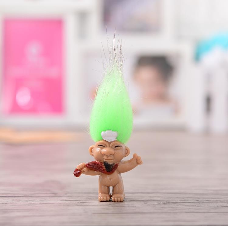 跨境热销巨魔娃娃丑娃复古注塑公仔印第安毛孩8个款式盲盒潮玩详情11