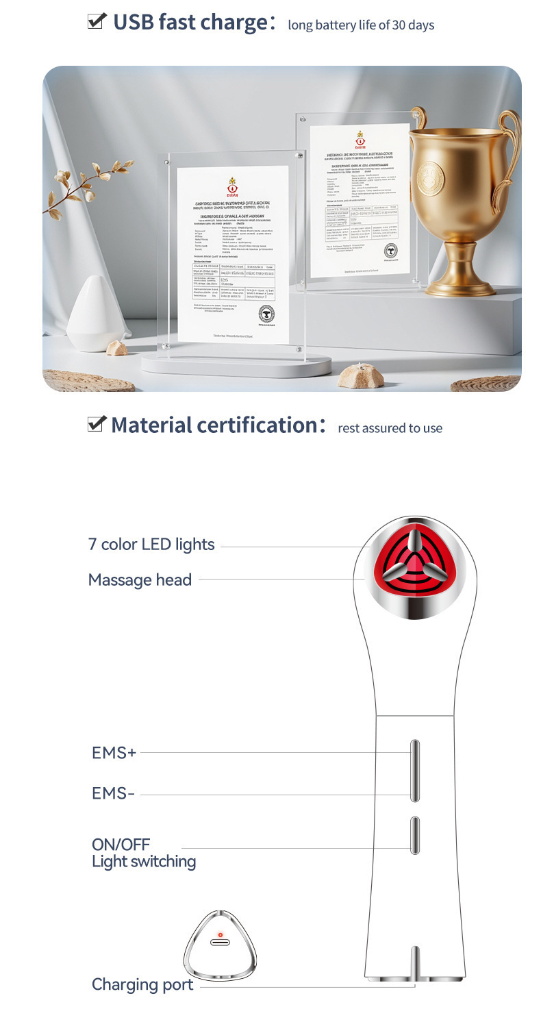 shanilak import beauty device ems microcurrent facial lifting heat home photon skin rejuvenation import massage device wholesale cross-border pic 8