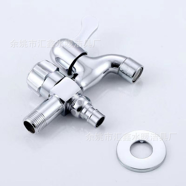 Real merchant direct supply dual-water faucet washing machine, one-in and two-out quick-boiling faucet, multi-functional mop sink, three-way faucet pic 9