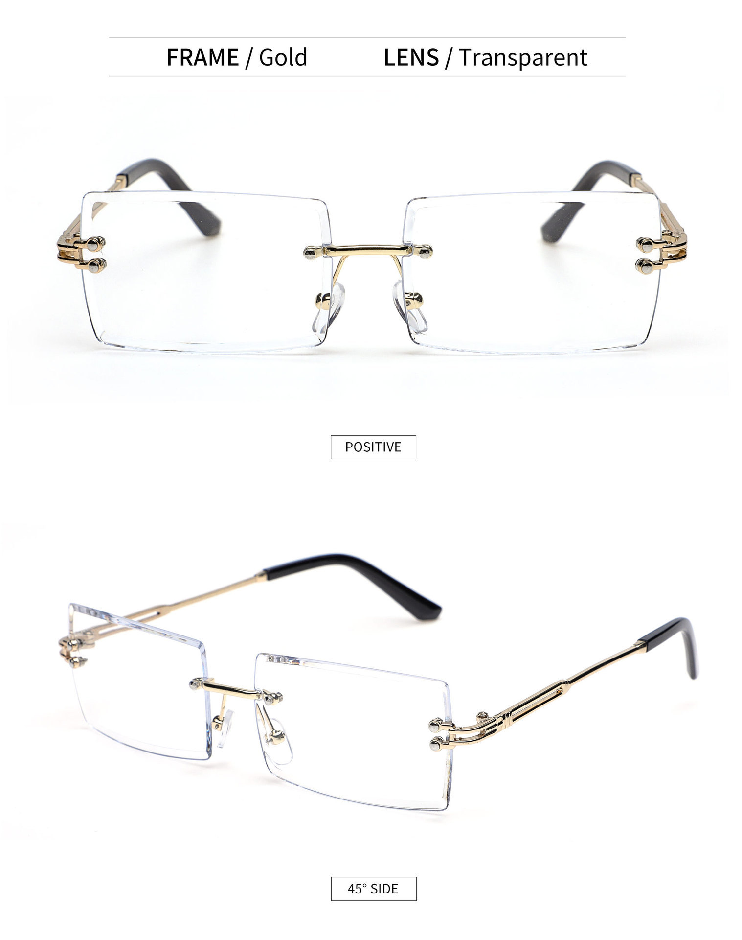 金属无框太阳镜女士批发眼镜时尚欧美方框超轻男款眼镜防晒墨镜详情18