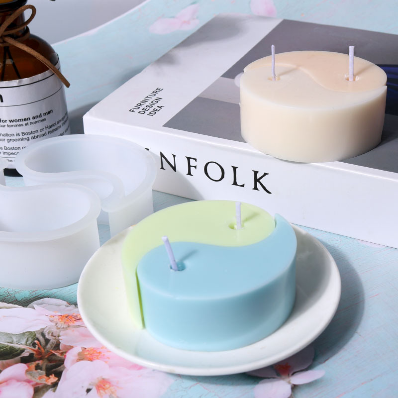 Silicone diy resin mold for Tai Chi candles, silicone mold for scented candles, gift resin pic 12