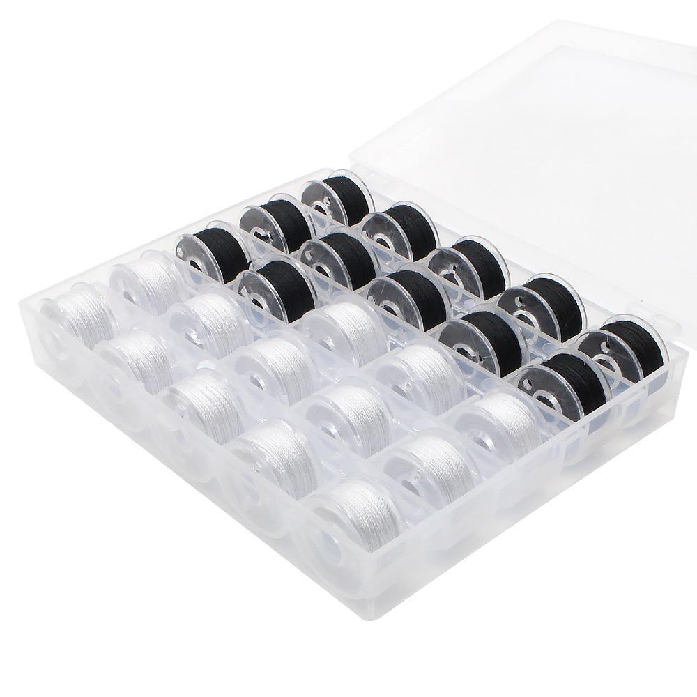 厂家批发家用缝纫机梭芯彩色绕线梭心25/36格梭心套装彩色缝纫线详情27