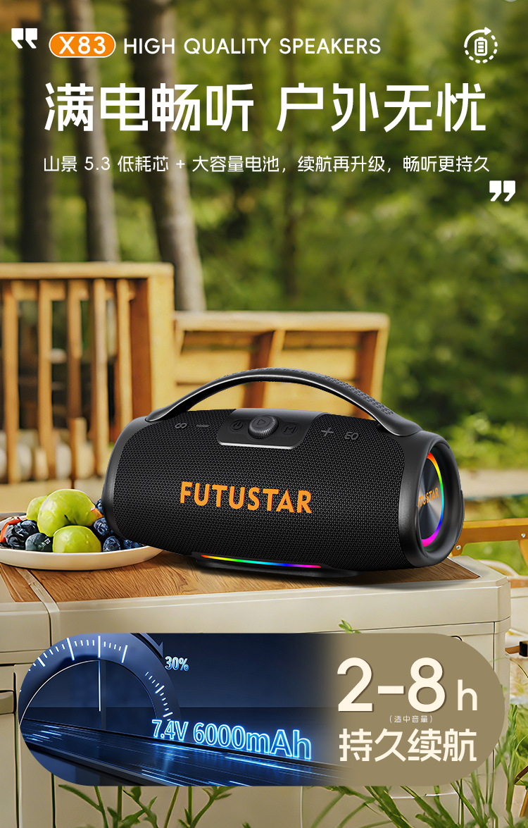 Le Xiangyu 100W Portable Bluetooth Speaker for cross-border Trade, High-power hand-held subwoofer, Outdoor camping Bluetooth speaker pic 13