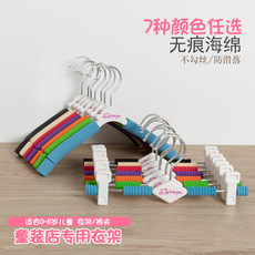 力天儿童衣架包邮童装店塑料衣架宝宝小孩防滑服装店衣架裤夹小童详情2