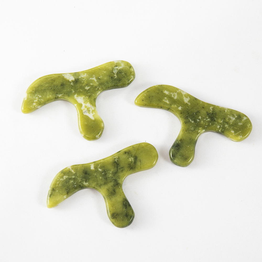 玉石三角雀足底按摩器岫玉按摩穴位脚底足疗锥三叉点穴棒详情11