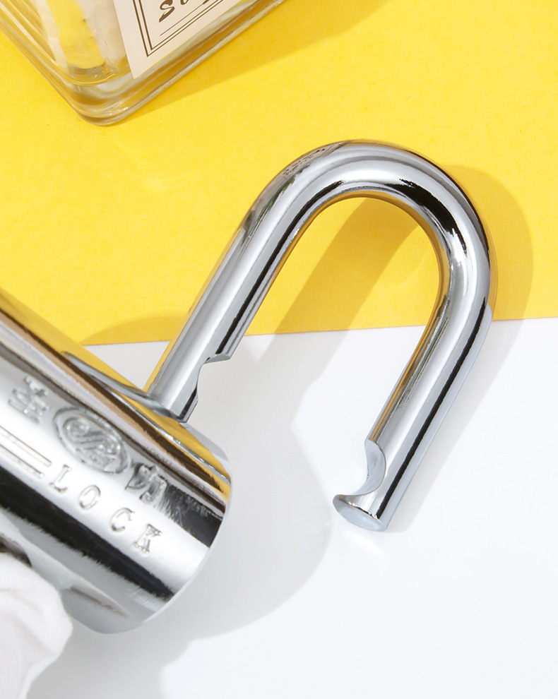 Hammer padlock, hammer blade chrome-plated lock, warehouse door lock head, chain lock, safety padlock pic 9