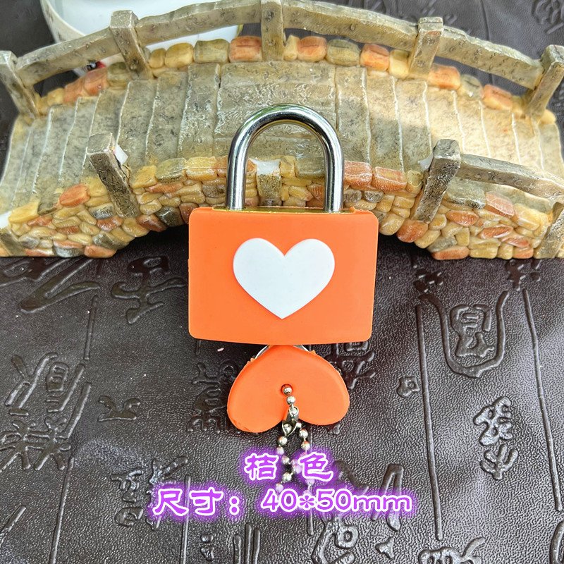 厂家直销彩色 同心锁 许愿锁 长寿锁 连心锁爱情锁景区工艺品LOGO详情26