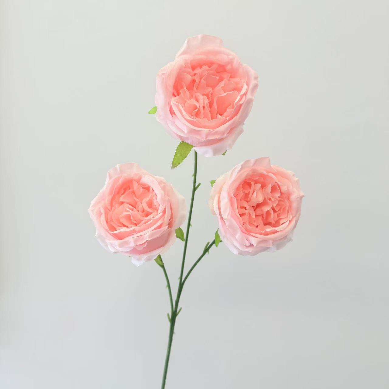 仿真花3头奥斯汀玫瑰花婚庆用花仿真玫瑰花假花婚庆地排花艺装饰详情9