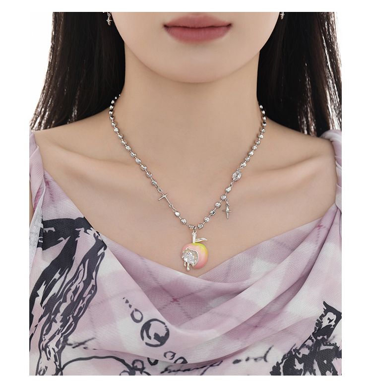 【 Customized 】 The soft-boiled apple series earrings feature a sweet and cool design for women, exuding an exquisite and high-end vibe, and are fashionable and stylish pic 10