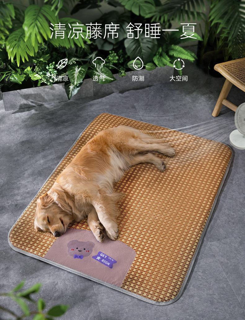 跨境宠物春夏季凉席狗狗四季清凉垫子小型犬大狗金毛狗窝猫咪用品详情3