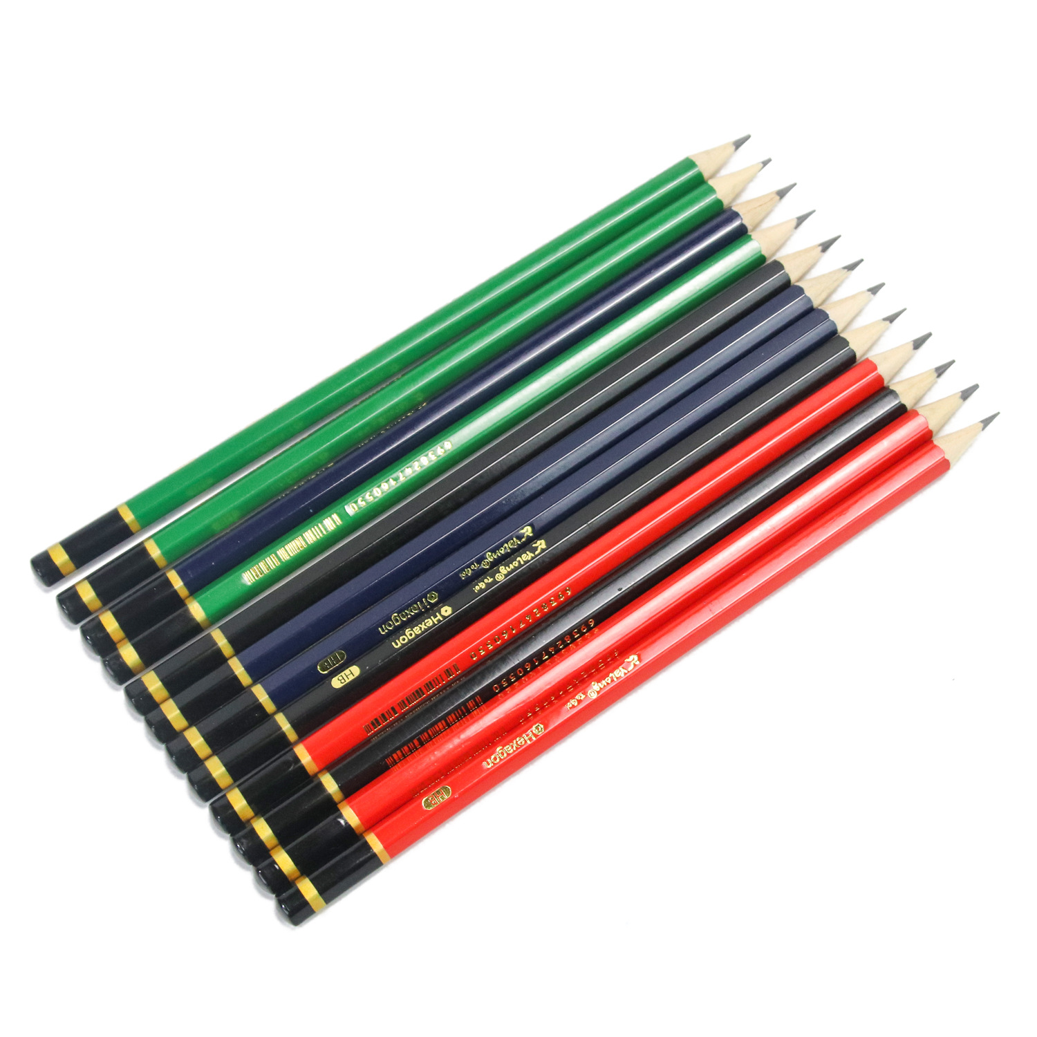 Yalong Classic Design HB Pencil 12-piece set, hexagonal, acceptable LOGO design pic 4