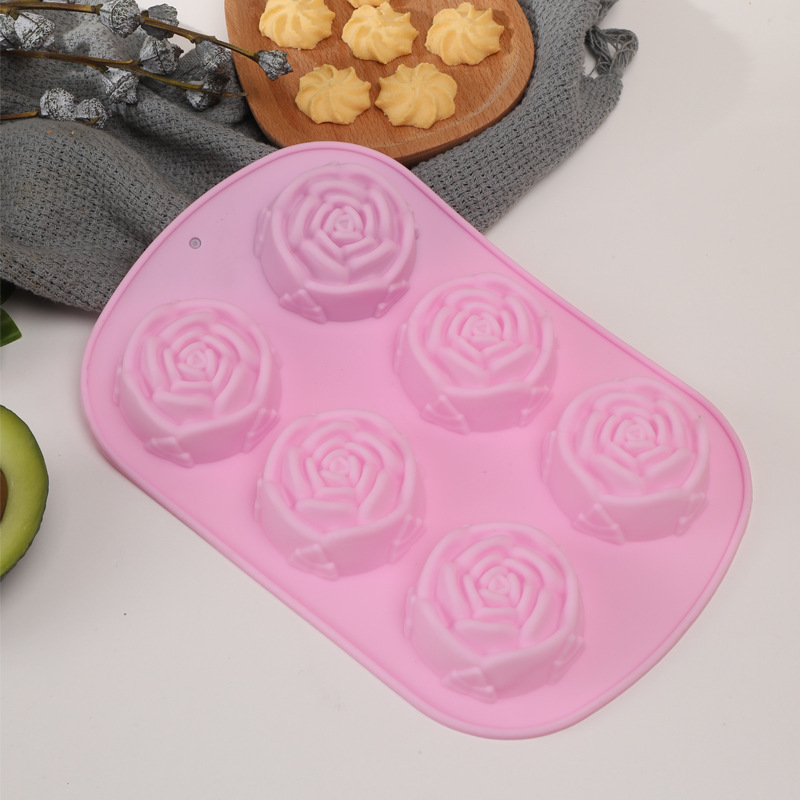 Rose cake mold, pudding mold, silicone jelly, mousse, white jelly, bowl cake, baking creative baking mold pic 1