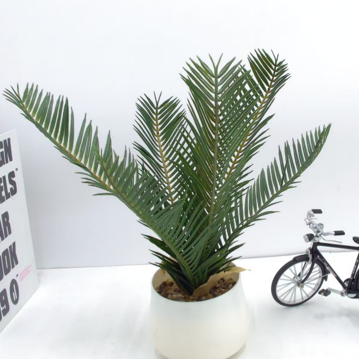 Cream-style green plants, artificial plant bionic flowers, living room dining table tabletop decoration and arrangement, small potted artificial flower ornaments pic 2